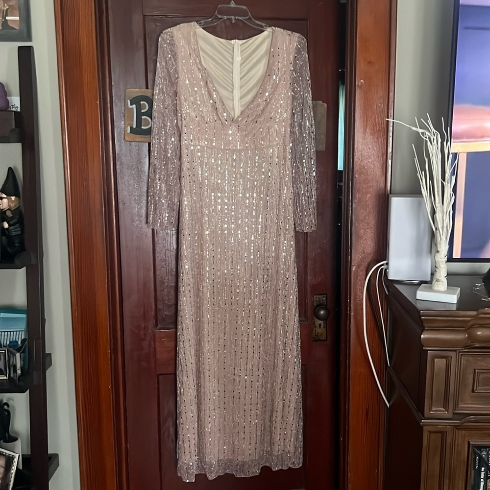 Pink/taupe formal dress size xl